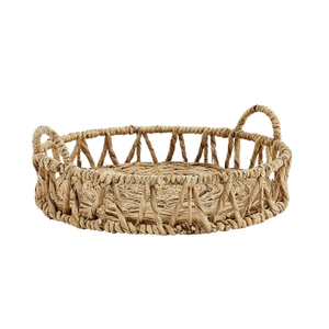 Plateau esthétique en jonc de mer, matériau naturel, pour le rangement de contenu pour les réseaux sociaux et les ensembles de photographie - Product Image 1