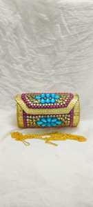 Handcrafted Metal Mosaic Bag featuring artistic detailing elegant style and versatile appeal for parties weddings and gifting - Product Image 6