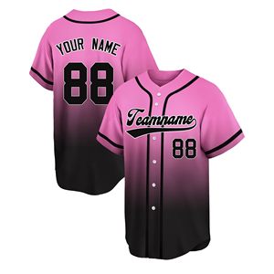 Camiseta de Béisbol Personalizada al por Mayor de Alta Calidad y Bajo Precio, Cosida para Equipos, Impresa con el Nombre de Todos los Jugadores, 100% Poliéster Antibacteriano - Product Image 1
