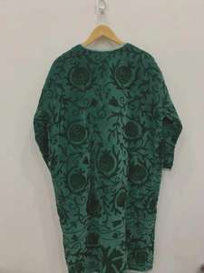 Kimono largo de terciopelo bordado Suzani, bata Suzani larga, chaqueta floral de invierno para mujer, chaqueta tipo Duster, abrigo tipo kimono, regalo para ella - Product Image 6