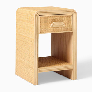 Gabinete moderno de ratán, práctico armario de almacenamiento para la organización del dormitorio infantil y el estilo del hogar. - Product Image 3