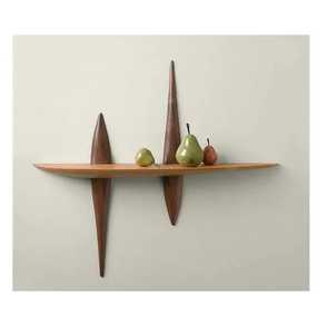 Industrial 3 Tier Pipe <b>Floating</b> <b>Wall</b> <b>Shelf</b> Reclaimed Wood Storage Rack Heavy Duty Metal Iron Tube Bookshelf Multi Layer Ledge - Product Image 2
