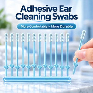 XIAOHONG Brand Silicone Ear Cleaning Sticks Model XH-001 24 Pcs <b>Soft</b> Gel Tip Semi-Transparent Non-<b>Light</b>-Up Adults Gentle Care - Product Image 2