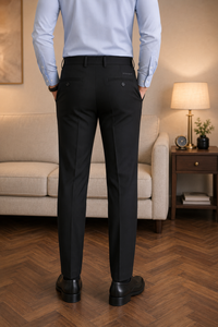 Pantalones de Vestir Casuales de Verano para Hombre Active Squad AS-DP-028, 100% Algodón, Tejido de Lana, Corte Recto, Cierre de Botones, Cintura Media, Transpirables - Product Image 5