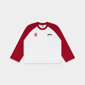 2026 Hot Style Unisex 100% Cotton Knitted Long Sleeve Printed T Shirt Streetwear Design - Product Image 3