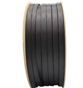 Manchons de gestion de câbles extensibles en PET noir de 10 mm, manchons de protection de câbles en nylon tressé - Product Image 3
