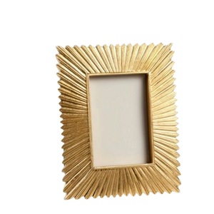 Textured Brass Metal Photo <b>Frame</b> Vintage <b>Gold</b> Tabletop Picture <b>Frame</b> with Floral Motif For Wholesale Home Decor and Wedding - Product Image 4