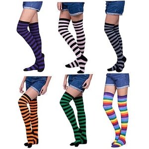 Smart Fashion Custom Logo <b>Thigh</b> <b>High</b> Spandex <b>Socks</b> Soft Knee Hosiery for Women and Young Girls Adults Cotton Customized Logo - Product Image 3