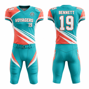 Uniforme de football américain imprimé sur toute la surface, qualité supérieure, sur mesure, broderie personnalisée, impression, personnalisation, illustration - Product Image 4