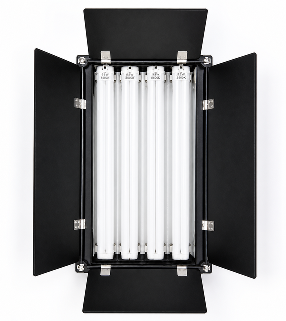 GET TECH SOLUTION Fluorescent Light 3400-5000 K Portable Video Light with 330W AC Power 10kg Lightweight Design