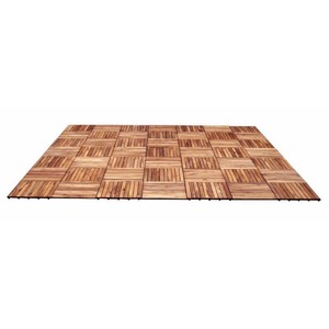 Azulejos de cubierta de madera de acacia 300x300 de la fábrica Nghia Son, 6 listones, suelo de madera de jardín interior/exterior moderno para bricolaje - Product Image 1