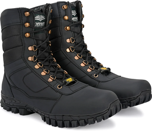 Botas de cuero genuino para hombre, resistentes y duraderas, con cordones, suela antideslizante, ideales para senderismo, equitación y uso casual. - Product Image 1
