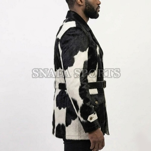 Chaqueta de Cuero Vacuno Genuino para Hombre, Invierno, con Logotipo Frontal, Etiqueta Privada Personalizada, Servicio OEM al por Mayor - Product Image 3