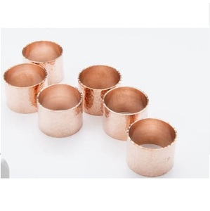 Porte-serviettes décoratif fait main tendance pour table à manger, en métal plaqué cuivre, forme personnalisée - Product Image 6