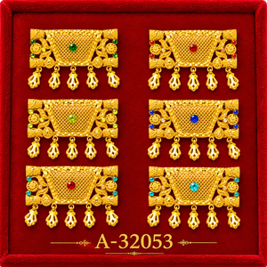 MOLL JEWELLERS Broches de borla de aleación de zinc con diseño de flor chapada en oro y circonitas cúbicas para mujer, joyería de boda A-32053 - Product Image 1