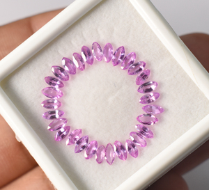Zafiro rosa natural marquesa de 5x2.5 mm, zafiro de Ceilán, Sri Lanka, piedra preciosa suelta para joyería. - Product Image 6