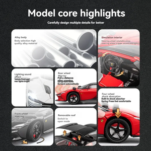 Modelo de Auto de Carreras Fer-ari Purosangue de Metal Fundido a Presión, Diseño Interior Detallado, Escala 1:32, Control de Fricción 16x5 - Product Image 6