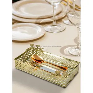 Plateau en métal artisanal de qualité supérieure pour la décoration intérieure, plateau en métal artisanal avec plateau brillant fabriqué par Zahid Exports, grand grossiste - Product Image 2