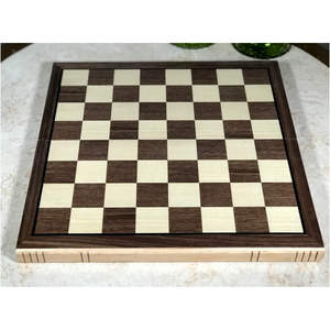 Ensemble d'échecs portable de luxe 2-en-1 en bois, grand plateau d'échecs pliable de voyage avec pièces sculptées à la main, décoration élégante pour table - Product Image 6