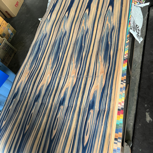 Lámina de Chapa Flexible con Acabado Texturizado y Revestimiento de Papel Washi Japonés Teñido en Azul, Patentada, para Muebles de Sala de Estar - Product Image 4