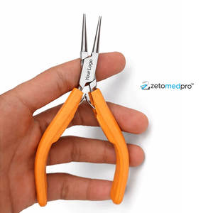 Alicates de Joyería Zetomed Pro Premium con Punta Curva, Acero Inoxidable de Grado A+, Ligeros, Precisión, Agarre Ergonómico, Herramienta para Engastar Joyas - Product Image 5