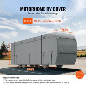 Copertura Impermeabile e Antivento per Camper 29-32ft, in Tessuto Oxford Antistrappo, Stile Outdoor per Camper Classe C - Product Image 2