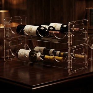 Modern Portable Acrylic Bottle <b>Display</b> Stand for Retail Beverage Juice Water & Wine Promotion - Product Image 2