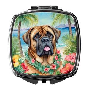 Mastiff Luau Compact Travel Makeup <b>Mirror</b> <b>Handheld</b> Folding Pocket Decorative <b>Mirror</b> for Women and Girls Gift - Product Image 1
