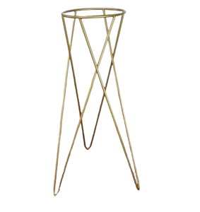 Outdoor Garden Decor Indian Craftsman Made Metal Planter Stand Gold Finished Garden Decor <b>Accessories</b> - Product Image 4