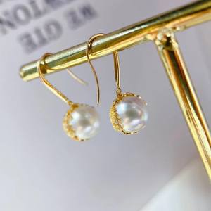 8mm Retro Elegant Freshwater Pearl Earhooks <b>Fine</b> <b>Dangle</b> Tempered Fairy Lace <b>Earrings</b> Accessories Jewelry - Product Image 4