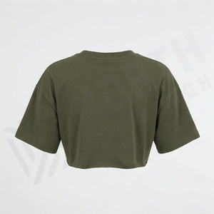 เสื้อครอปท็อปผ้าฝ้ายสีพื้นสำหรับผู้หญิง สไตล์ Y2K เสื้อยืดทรงเบบี้ที สตรีทแวร์ ฟิตเนส ออกกำลังกาย เสื้อผ้ากีฬา - Product Image 2