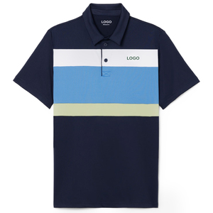 Camiseta Deportiva Casual para Hombre, Manga Corta, Tejido Elástico Personalizado, Secado Rápido, Protección UV, Diseño de Bloques de Color - Product Image 1