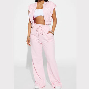 Ensemble de survêtement en coton teint sur mesure pour femmes, idéal pour le yoga et la gym – Vente en gros, Fournisseur direct d'usine OEM - Product Image 3