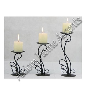 <b>Leaf</b> Inspired Candle Holder Set Handcrafted Decorative Taper Holders Handmade Dining Table Decorative by Axiom Home Accents - Product Image 6