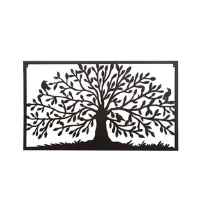Decoración de Pared de Metal Negro con Diseño de Árbol para Hogar, Hotel, Restaurante, Oficina, Arte para Colgar en la Pared, Decoración para el Hogar - Product Image 1