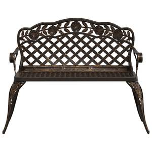 Banc de jardin en bronze durable, en aluminium moulé, de taille moyenne, pour usage extérieur - Product Image 3