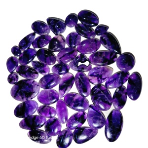Cabujones de Amatista Natural en Forma de Estrella, Gemas Sueltas con Reverso Plano Pulido, 20-45mm, 8-12g, para Fabricación de Joyas, Precio al por Mayor - Product Image 4