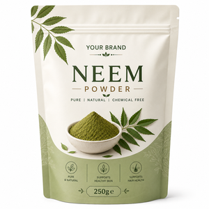 Poudre de Neem de qualité supérieure, cultivée naturellement, qualité alimentaire, 250g, poudre de feuilles de Neem pour la transformation alimentaire et le soutien quotidien du bien-être - Product Image 1