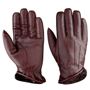 Winter Warm Sheepskin Leather <b>Gloves</b> for Men – Touchscreen Driving Mittens Soft & Durable - Product Image 6