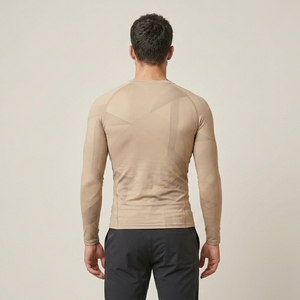 OEM Custom Logo Men Compression Shirt Long Sleeve Gym Fitness Tight Top Activewear Moisture Wicking Sports T-Shirt - Product Image 6