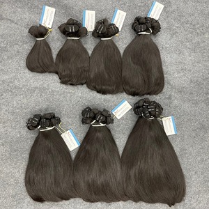 Extensions de cheveux naturels lisses, à pointes épaisses, tissées à la machine, couleurs naturelles, prix de gros - NOUVEAU - Product Image 2