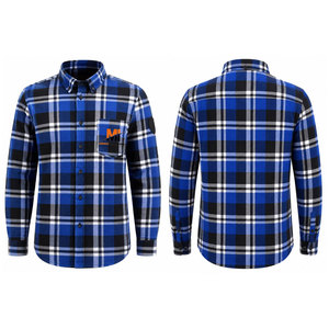 Chemise en flanelle de bonne qualité, logo personnalisé, vente en gros d'usine, confortable, 100% coton, manches longues, chemise en flanelle à carreaux décontractée pour hommes - Product Image 1