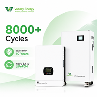 Sistem Tenaga Surya Hibrida Voltary Energy 3Kw 5Kw Paket Lengkap Dengan Baterai Lithium Lifepo4 Panel Fotovoltaik Pv Sistem Rumah Tangga