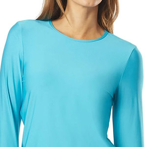 Nouvelle conception, haute qualité, léger, respirant, anti-UV UPF50+, manches longues, polyester/nylon, vêtements de sport pour femmes, rashguards - Product Image 5