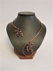 Handmade Copper <b>Necklace</b> with Decorative Elements Creating a Beautiful and Timeless Jewelry <b>Statement</b> - Product Image 1