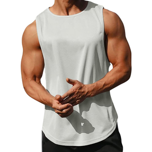 Débardeur de musculation côtelé confortable pour homme, imprimé, 100 % coton respirant et à séchage rapide, idéal pour le fitness et la gym – Collection été - Product Image 2