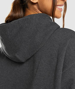 Sweat-shirts à capuche unisexes imperméables d'hiver de haute qualité, logo personnalisé, coton lourd, polyester, grandes tailles, décontractés pour femmes - Product Image 2