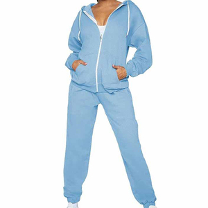 Conjunto Deportivo Unisex con Capucha, Manga Larga, Estampado de Diamantes de Imitación, Color Sólido, Cordón Ajustable, Corte Regular, Ropa Casual de Verano - Product Image 1