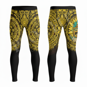 3D Printed Customized Design Sublimation Soft Durable Spandex Polyester High Waist Compression Leggings For Men's Custom Pants - Product Image 6