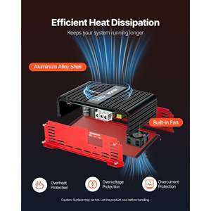 Amplificateur audio de voiture de classe D à 1 canal, contrôle de niveau du subwoofer à distance, 1500 W RMS MAX, 1/2/4 ohms, conception monobloc stable, passe-bas - Product Image 6